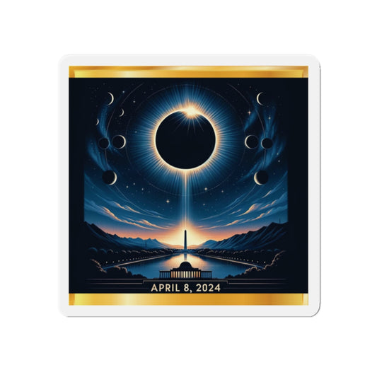 "2024 Solar Eclipse Die-Cut Magnets - Collectible Astronomy Event Series"